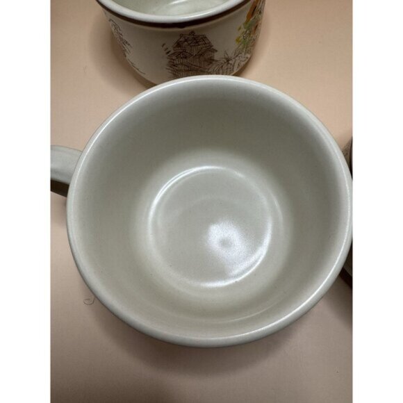 Westbury Fine Bone China Made in England "Tara" Coffee Mugs Sunflower Set of 4 - Picture 3 of 10